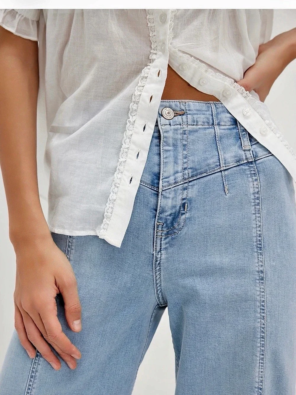 We The Free Libre Wide-Leg Jeans Blue Waist 29 NWT